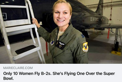 female bomber pilot