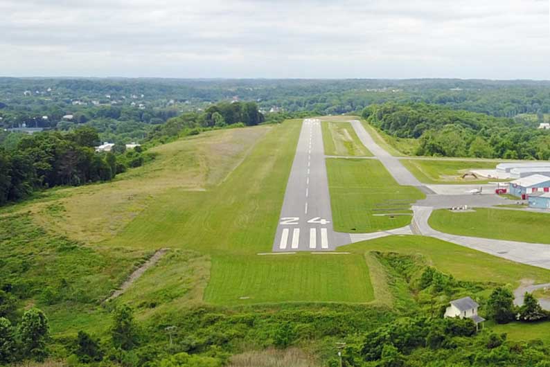 runway 24, final approach view